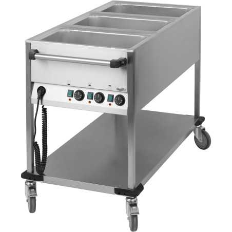 Chariot bain marie 3*GN1/1