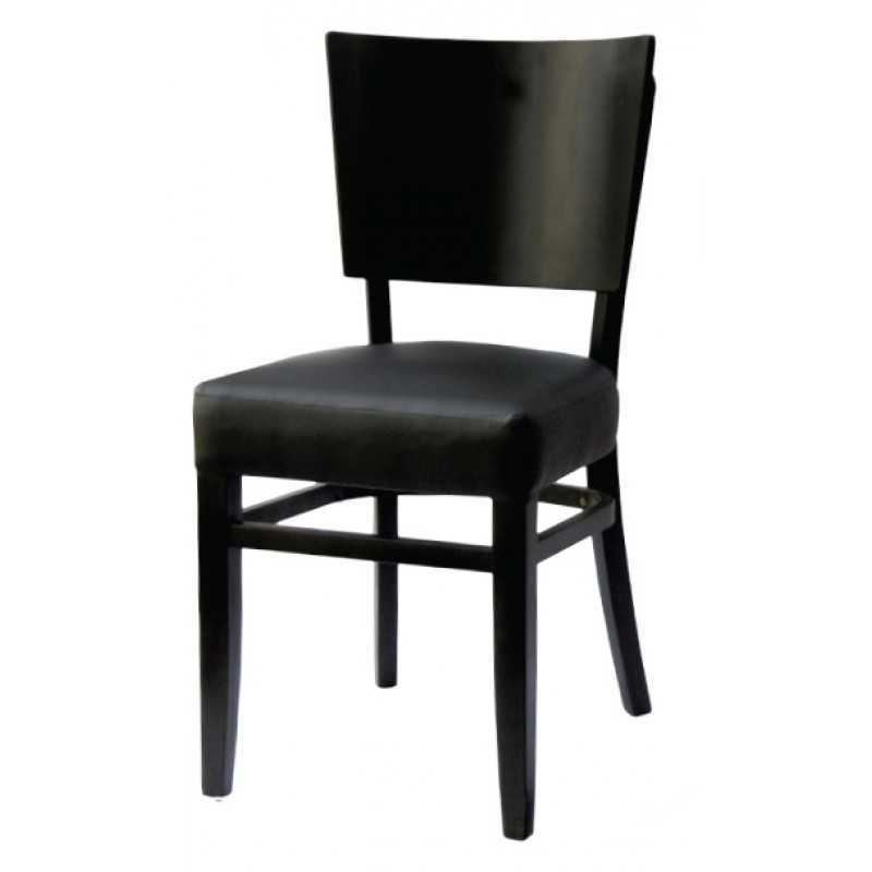 Chaise bistrot bois Pour Bars Restaurants Hôtels noir et simili cuir