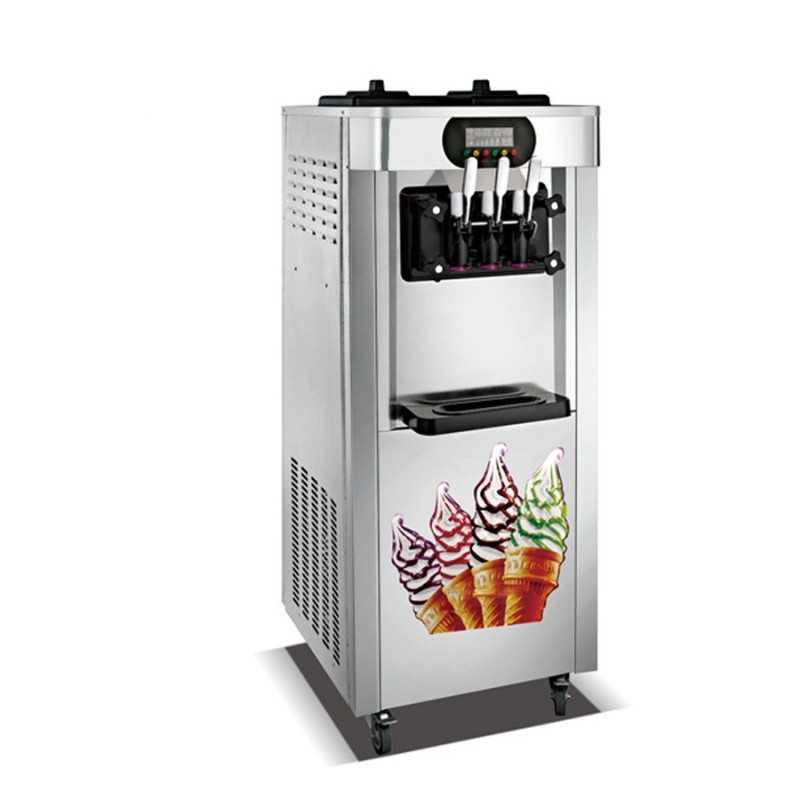 Machine à glaces à l'italienne - Frozen Yaourts - 2 parfums - Avec roulettes - 2.4kw - Classe N