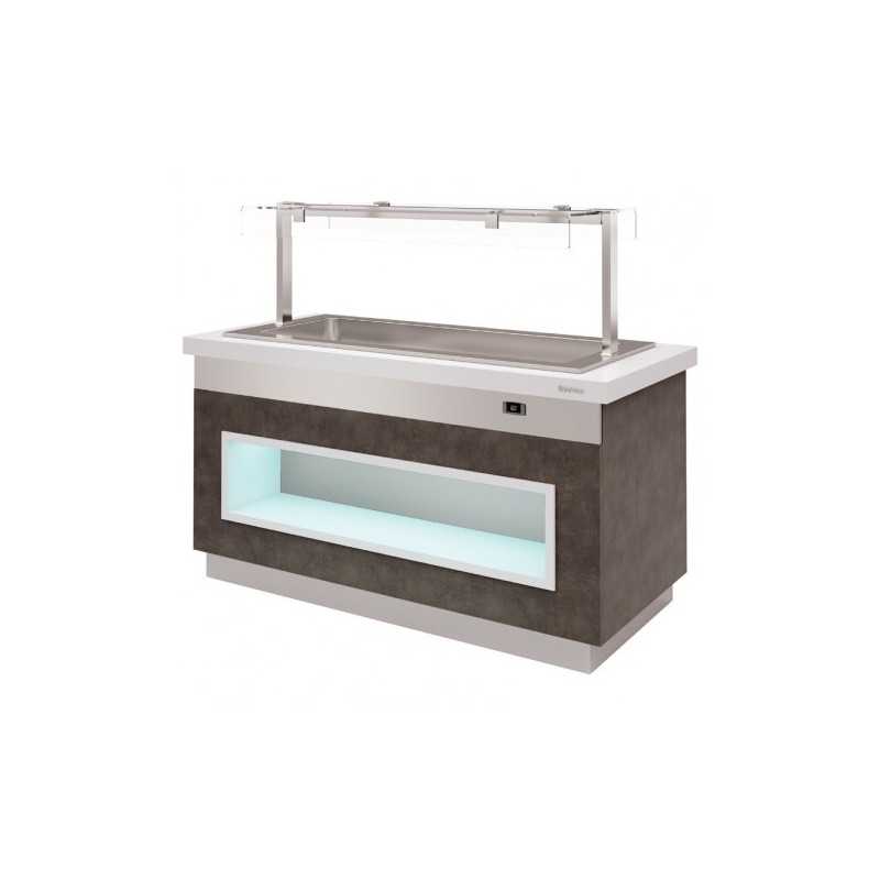 Buffet chauffant capacité 4 x GN 1/1 - GASTROMASTRO