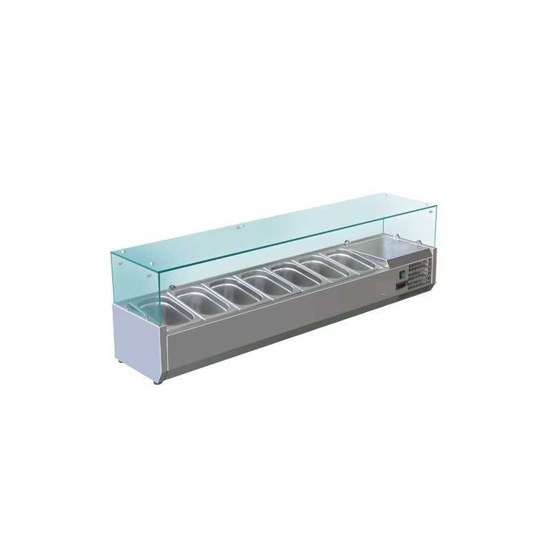 Saladette réfrigérée 7 BACS GN 1/4 inox