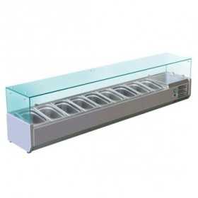 Saladette 9 BACS GN 1/3 inox- Classe N -Gastromastro