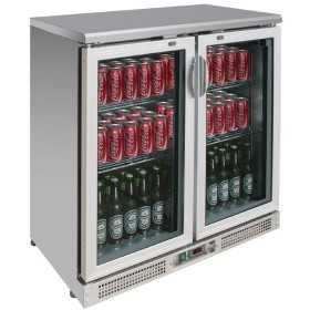 Arrière-bar réfrigéré POLAR- 2 portes battantes - INOX - 223 litres - Garantie 2 ans - Classe N