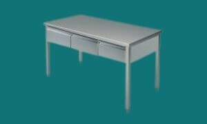 Table inox avec tiroirs